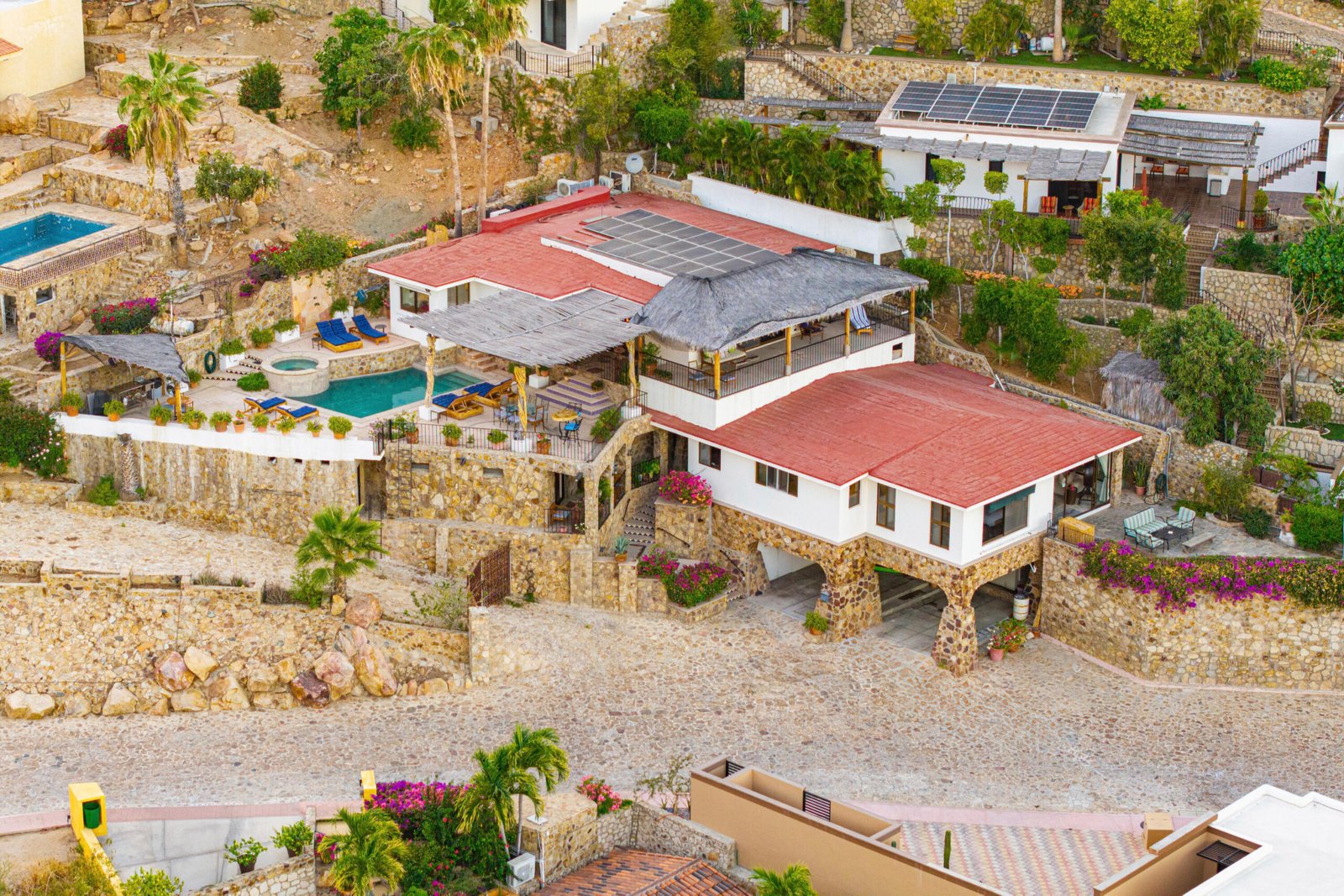 Cabo San Lucas 4 De Marzo Casa Belia Investment Opportunity in the Heart of 4 de MarzoWelcome to Casa Belia, a versatile property located in the heart of the popular Colonia 4 de Marzo neighborhood in Cabo San Lucas. Positioned on a highly visible corner lot, this unique property combines residential comfort with commercial potential, making it an excellent opportunity for homeowners, investors, or entrepreneurs.The property features:* A comfortable main house with a spacious outdoor patio* Separate studio space ideal for guests, rental income, or a private office* Commercial/business area with street exposure* Multiple access points and flexible parking options* Gated perimeter for privacy and security* Large tiled courtyard perfect for entertaining or future improvementsIts strategic cor for sale