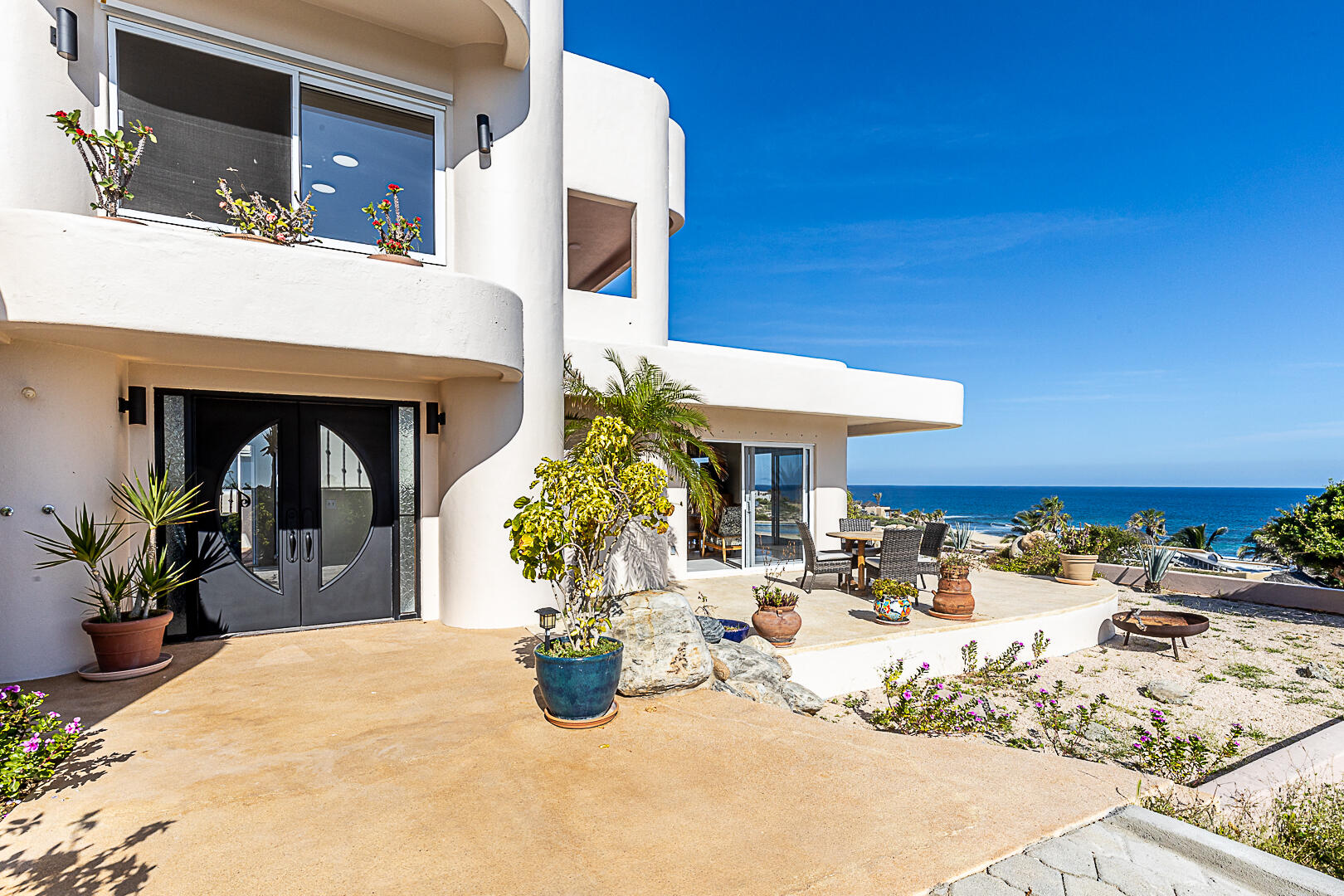 Cabo San Lucas Pedregal Csl Where the Pacific becomes your private theater.Perched on the cliffs of El Pedregal, Milichichi is a rare convergence of architectural precision and raw natural drama. From every level of this four-story residence, the Pacific stretches endlessly before you -- and during the season, whales breach and call close enough to hear from the comfort of your deck. This is not a – La Casa Bendecida, Cabo San Lucas, BS