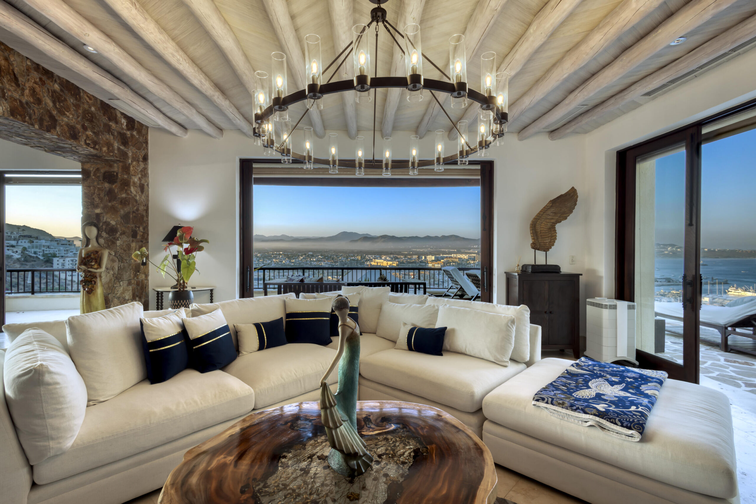 Cabo San Lucas Miramar Discover this stunning home located in the desirable Miramar area, thoughtfully designed to offer spacious living, comfort, and exceptional entertainment spaces.This beautiful two-story residence features 5 spacious bedrooms, 5 full bathrooms, and 1 half bathroom, with a modern layout that maximizes natural light and seamless indoor-outdoor living.The main level includes a fully equipped modern kitchen, open-concept living and dining areas, a convenient laundry room, and a two-car garage. Large windows and well-designed spaces create a bright and welcoming atmosphere throughout the home. The highlight of the property is its impressive rooftop entertainment area, perfect for hosting family and friends. It features a built-in BBQ grill, sink, two additional half bathrooms, a cozy fire pit, and a beautiful swimming pool, creating the ideal setting to enjoy outdoor living and breathtaking sunsets.Located in a peaceful and growing neighborhood, Miramar offers convenient access to schools, shopping centers, restaurants, beaches, and the main roads connecting all of Los Cabos. – Waldorf Astoria Casona 5, Cabo San Lucas, Cabo San Lucas, BS